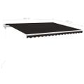 vidaXL Automatická markíza, LED a senzor vetra 400x350 cm, antracitová