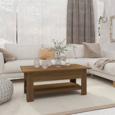 vidaXL Konferenčný stolík hnedý dub 105x55x42 cm kompozitné drevo