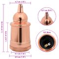 vidaXL držiaky lámp 2 ks Rose Gold E27
