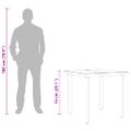 vidaXL Záhradný jedálenský stôl čierny 80x80x74 cm oceľ a sklo