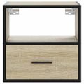 vidaXL Nástenné nočné stolíky 2 ks dub sonoma 40x31x39,5 cm