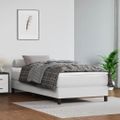 vidaXL Matrac s taštičkovými pružinami stredná tvrdosť biely 80x200x20 cm umelá koža