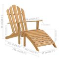 vidaXL Kreslo Adirondack s podnožkou tíkové drevo