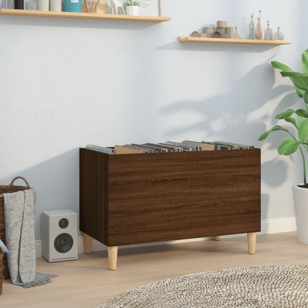 vidaXL Skrinka na platne hnedý dub 74,5x38x48 cm kompozitné drevo