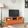 vidaXL TV skrinka voskovohnedá 140x37x50 cm masívna borovica