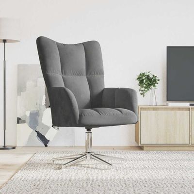vidaXL Relaxačné kreslo tmavosivé zamatové