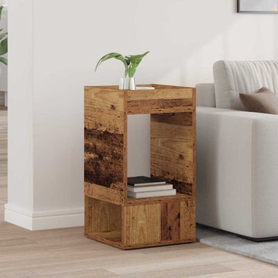 vidaXL Koncový stôl Staré drevo 30 x 30 x 56 cm Kompozitné drevo