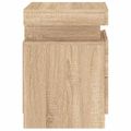 vidaXL Nočné stolíky s LED svetlami 2 ks dub sonoma 35x39x55 cm