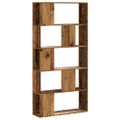 vidaXL Knižnica 5 políc staré drevo 80,5x23,5x162,5cm kompozitné drevo