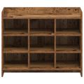 vidaXL Skriňa na topánky s úložiskom Staré drevo 85 x 39,5 x 70 cm