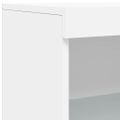 vidaXL Komoda s LED svetlami biela 181,5x37x100 cm