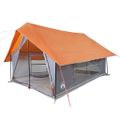 vidaXL Kempingový stan, 5 osoby, sivo oranžový, vodoodolný