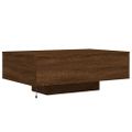 vidaXL Konferenčný stolík s LED svetlami hnedý dub 85x55x31 cm