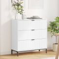 vidaXL Servírovacia skriňa Biela 79,5 x 33 x 82 cm Kompozitné drevo
