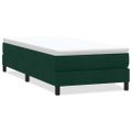 vidaXL Posteľný rám boxsping bez matracom tmavozelený 90x220 cm zamat