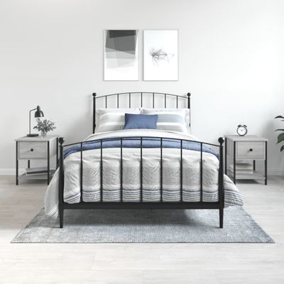 vidaXL Nočné stolíky 2 ks sivé sonoma 34x35,5x45 cm kompozitné drevo