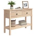 vidaXL Konzolový stolík 100x35x75 cm masívne borovicové drevo