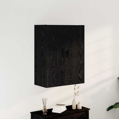 vidaXL Závesná skrinka Čierny dub 69,5 x 34 x 90 cm Kompozitné drevo