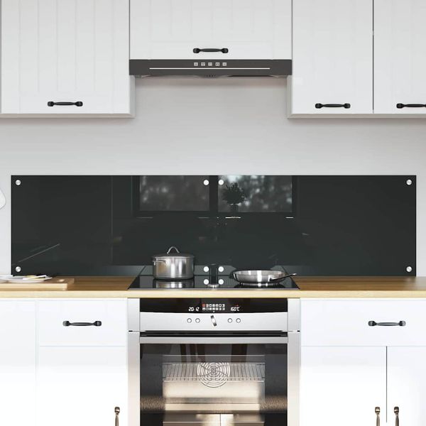 vidaXL Kuchynský obklad 2 pcs Tmavo šedá 80 x 40 cm tvrdené sklo