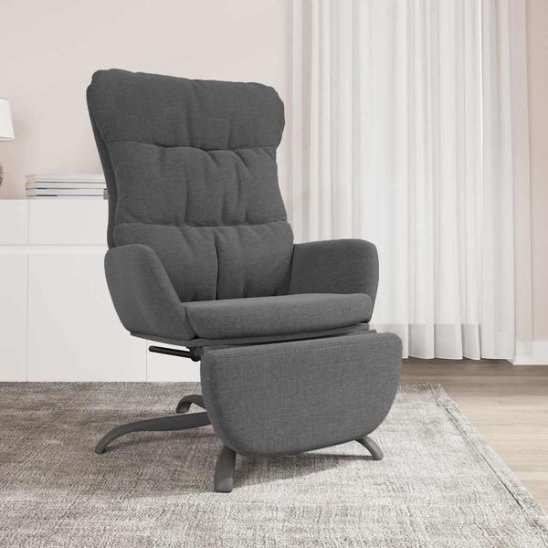 vidaXL Relaxačné kreslo s podnožkou bledosivé látka