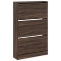 vidaXL Botník hnedý dub 80x21x125,5 cm spracované drevo