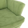 vidaXL Kreslo wingback s podnožkou bledozelené zamatové