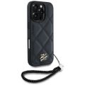 Obal Karl Lagerfeld HC Quilted PU Initial Logo & Chain Strap pre iPhone 16 Pro Max čierny