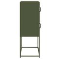 vidaXL Highboard Olive Green 68x39x107 cm Oceľ