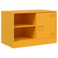 vidaXL TV skrinky 2 ks horčicovo-žlté 67x39x44 cm oceľ