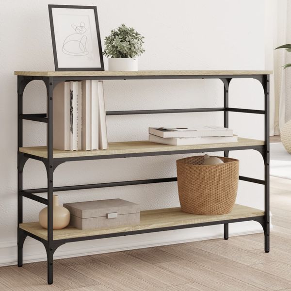 vidaXL Konzolový stolík dub sonoma 100x32x75 cm kompozitné drevo