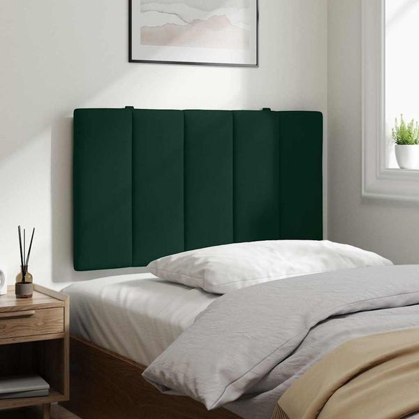 vidaXL Vankúš na čelo postele Hanko tmavozelený 90 cm zamat