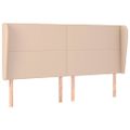 vidaXL Čelo postele so záhybmi kapučínové 163x23x118/128 cm umelá koža