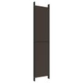 vidaXL 6-panelový paraván hnedá 300x220 cm látkový