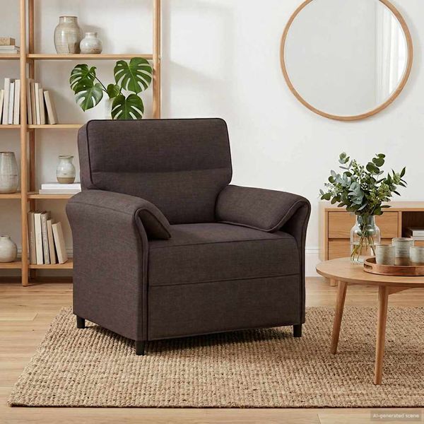 vidaXL Pohovka 100% polyester, kovový rám, MDF, Preglejka