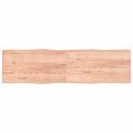 vidaXL Stolová doska svetlohnedá 220x60x(2-4)cm ošetrený masív hrany