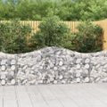 vidaXL Oblúkové gabionové koše 11ks 200x30x80/100cm pozinkované železo