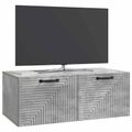 vidaXL Nástenná TV skrinka Nástenný Betónovo sivá 78,5 x 41 x 30 cm