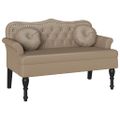 vidaXL Chesterfield lavica Kapučínová 120,5 x 65 x 75 cm Umelá koža