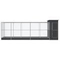 vidaXL Voliéra s nadstavcom strieborná 623x203x216 cm oceľ
