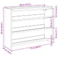 vidaXL Regál na topánky staré drevo 80x25x62 cm spracované drevo