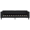 vidaXL Denná posteľ s matracom čierna 90x200 cm látka