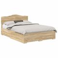 vidaXL Rám postele Sonoma dub 140 x 190 cm Kompozitné drevo