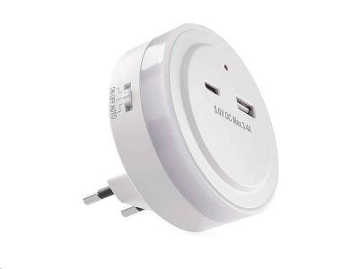 LED nočné svetlo EMOS P3323 s fotocenzorom do zásuvky
