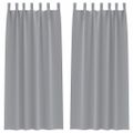 vidaXL Záclony na zatemnenie s krúžkami 2 ks Svetlosivá 245 x 140 cm