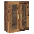 vidaXL Highboard Staré drevo 69,5 x 34 x 180 cm Kompozitné drevo