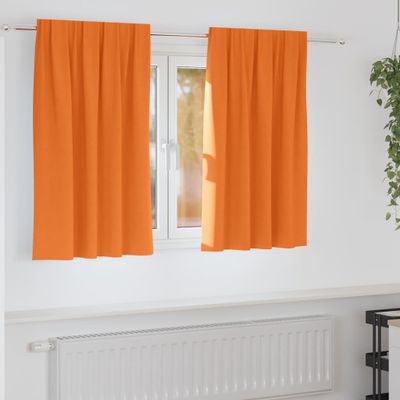 vidaXL Záclony na zatemnenie s krúžkami 2 pcs Jasná oranžová