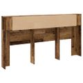vidaXL Skrinka na čelo postele staré drevo 200x18,5x102,5cm komp.drevo