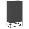 vidaXL Highboard Black 68x39x123 cm Oceľ