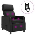 vidaXL Masážne relaxačné kreslo Čierna Umelá koža