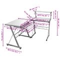 vidaXL Rohový počítačový stôl biely 132x112x99 cm spracované drevo